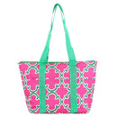 LT15-708 Quatrefoil Print Lunch Bag/Cooler - MiMi Wholesale