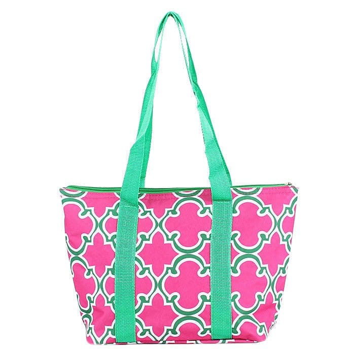 LT15-708 Quatrefoil Print Lunch Bag/Cooler - MiMi Wholesale