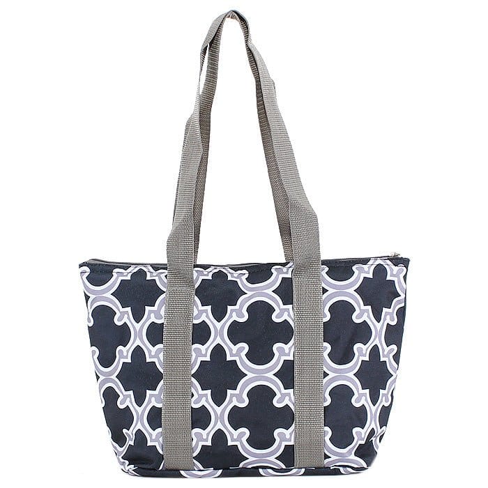 LT15-708 Quatrefoil Print Lunch Bag/Cooler - MiMi Wholesale