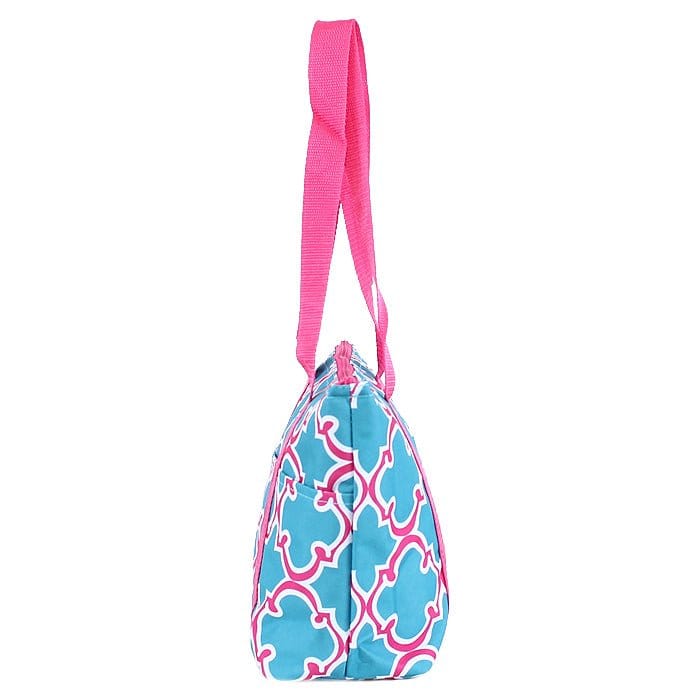 LT15-708 Quatrefoil Print Lunch Bag/Cooler - MiMi Wholesale