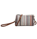 M013(BOHO.RUST) BOHO 3 Compartment Crossbody Bag - MiMi Wholesale