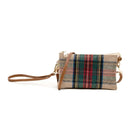 M013PLD Riley Plaid 3 Compartment Crossbody/Wristlet - MiMi Wholesale