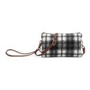 M013PLD Riley Plaid 3 Compartment Crossbody/Wristlet - MiMi Wholesale