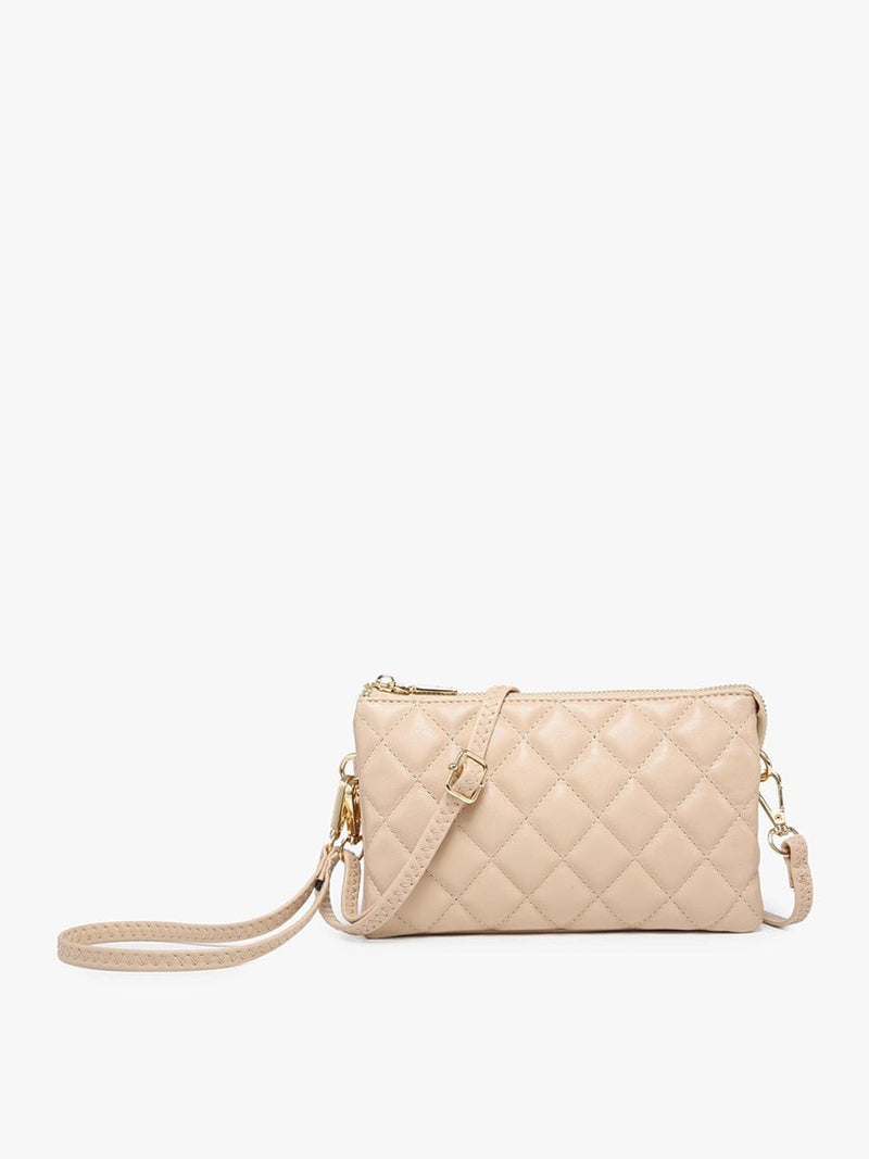 M013QLT Riley Quilted 3 Compartment Crossbody/Wristlet - MiMi Wholesale