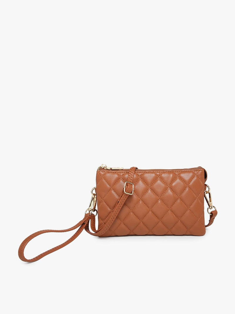 M013QLT Riley Quilted 3 Compartment Crossbody/Wristlet - MiMi Wholesale