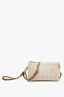 M013WVHER Riley Woven Herringbone 3 Compartment Crossbody/Wristlet - MiMi Wholesale