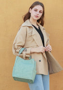 M1714 Abby 2-in-1 Bucket Bag w/ Animal Print Guitar Strap - MiMi Wholesale
