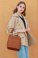 M1714 Abby 2-in-1 Bucket Bag w/ Animal Print Guitar Strap - MiMi Wholesale