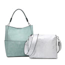 M1714 Abby 2-in-1 Bucket Bag w/ Animal Print Guitar Strap - MiMi Wholesale