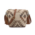 M1766 Aztec & Cow Crossbody w/ 2 Side Tassel Zippers - MiMi Wholesale