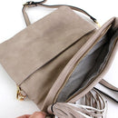 M1772 Flapover Clutch/Crossbody With Tassel - MiMi Wholesale