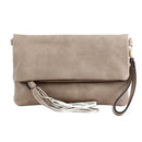 M1772 Flapover Clutch/Crossbody With Tassel - MiMi Wholesale