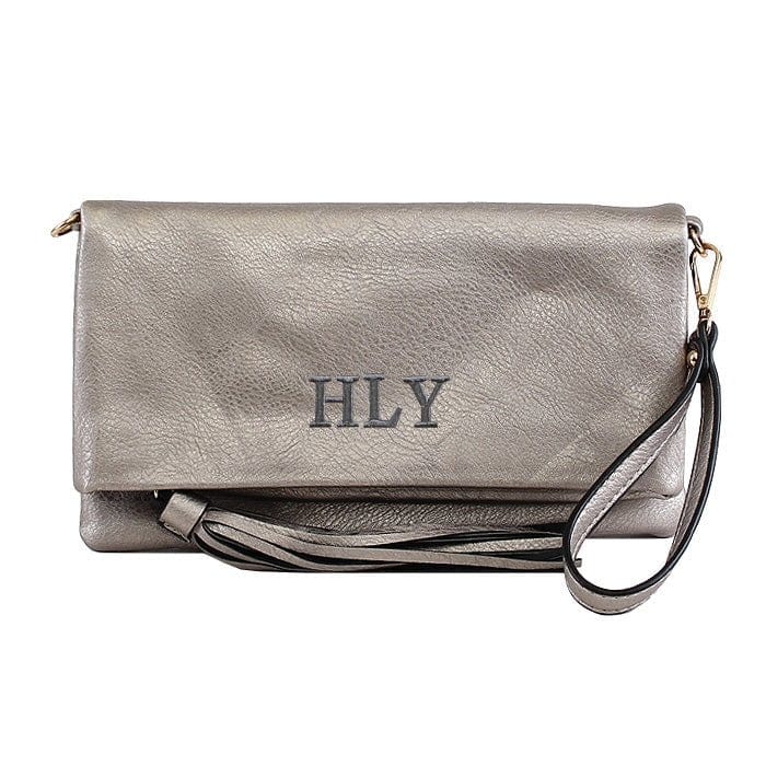 M1772 Flapover Clutch/Crossbody With Tassel - MiMi Wholesale