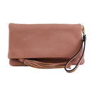 M1772 Flapover Clutch/Crossbody With Tassel - MiMi Wholesale