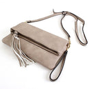 M1772 Flapover Clutch/Crossbody With Tassel - MiMi Wholesale