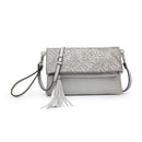 M1772 Flapover Clutch/Crossbody With Tassel - MiMi Wholesale
