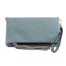M1772 Flapover Clutch/Crossbody With Tassel - MiMi Wholesale