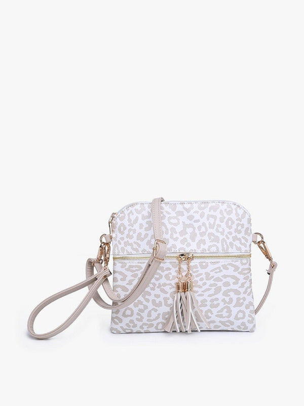 M1785 Monogrammable Two Tone Crossbody with Tassel - MiMi Wholesale