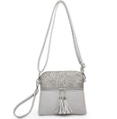 M1785 Monogrammable Two Tone Crossbody with Tassel - MiMi Wholesale
