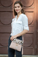 M1785 Monogrammable Two Tone Crossbody with Tassel - MiMi Wholesale