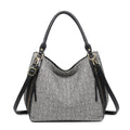 M1860DIA Diamond Print Tote w/ 2 Side Pockets - MiMi Wholesale