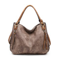 M1860DS Distressed Tote w/ 2 Side Pockets - MiMi Wholesale