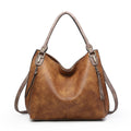 M1860DS Distressed Tote w/ 2 Side Pockets - MiMi Wholesale