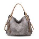 M1860DS Distressed Tote w/ 2 Side Pockets - MiMi Wholesale