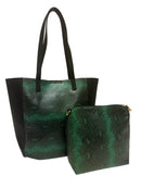 M1887PY Python Print Bag In a Bag Tote - MiMi Wholesale