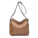 M1888 Whipstitch Crossbody w/ Dual Zip Compartments - MiMi Wholesale