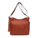 M1888 Whipstitch Crossbody w/ Dual Zip Compartments - MiMi Wholesale