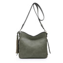 M1888 Whipstitch Crossbody w/ Dual Zip Compartments - MiMi Wholesale