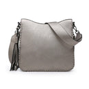M1888 Whipstitch Crossbody w/ Dual Zip Compartments - MiMi Wholesale