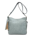 M1888 Whipstitch Crossbody w/ Dual Zip Compartments - MiMi Wholesale