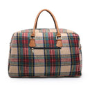 M1909PLD Buffalo Plaid Duffel Weekender Bag - MiMi Wholesale
