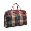 M1909PLD Buffalo Plaid Duffel Weekender Bag - MiMi Wholesale