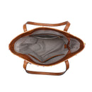 M1921 2 Tone Straw-Textured Tote - MiMi Wholesale