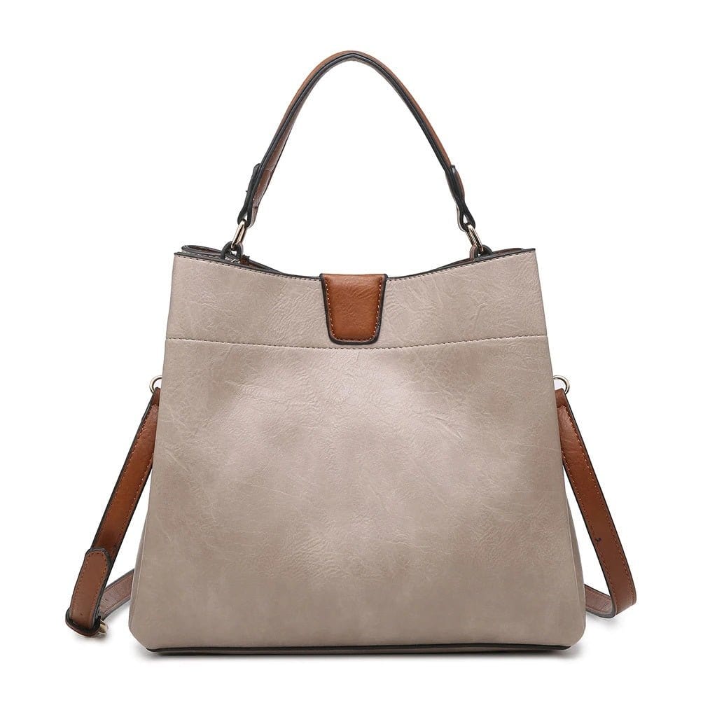 M1951 Three Compartment Satchel w/ Zip and Inner Slip Pockets - MiMi Wholesale
