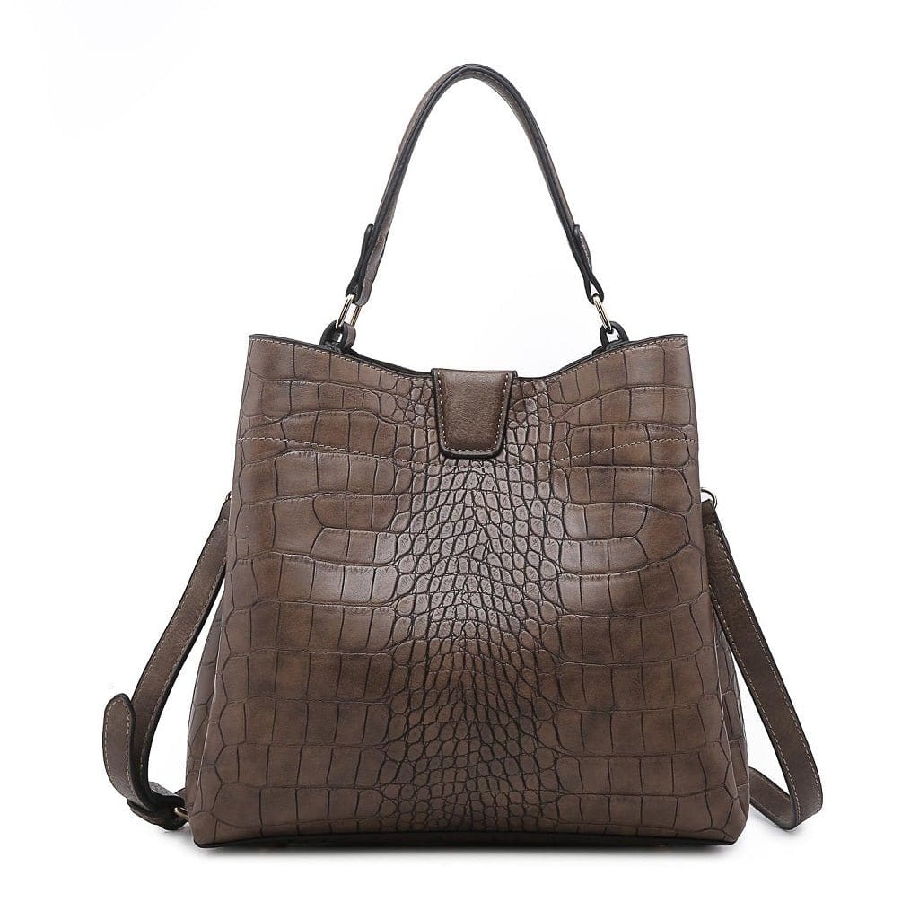 M1951 Three Compartment Satchel w/ Zip and Inner Slip Pockets - MiMi Wholesale