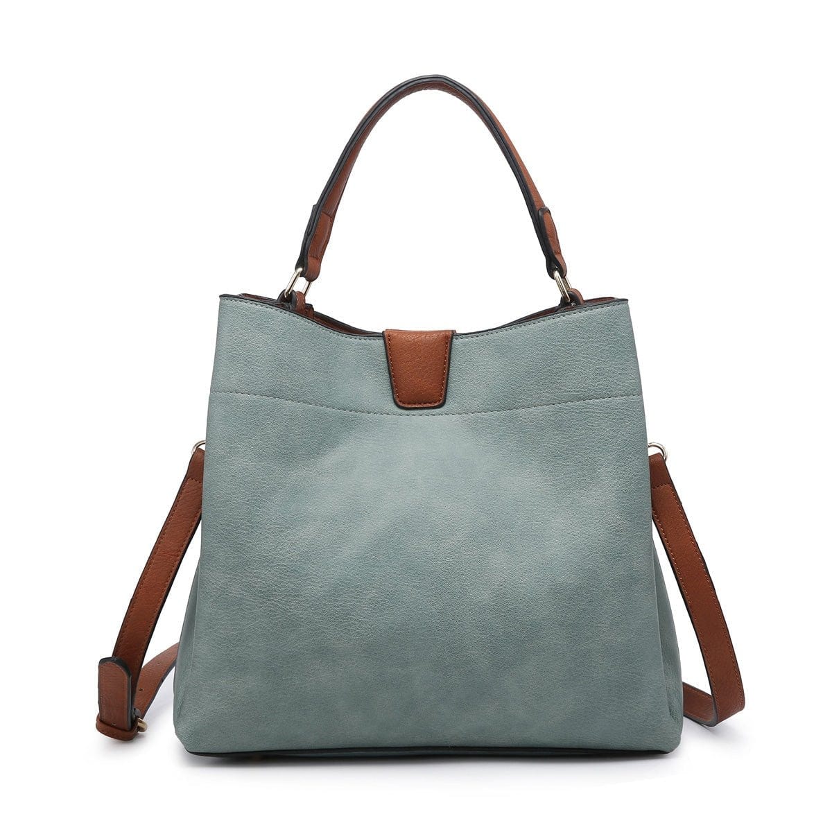M1951 Three Compartment Satchel w/ Zip and Inner Slip Pockets - MiMi Wholesale