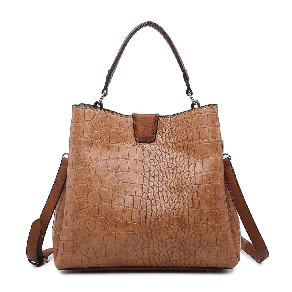 M1951 Three Compartment Satchel w/ Zip and Inner Slip Pockets - MiMi Wholesale