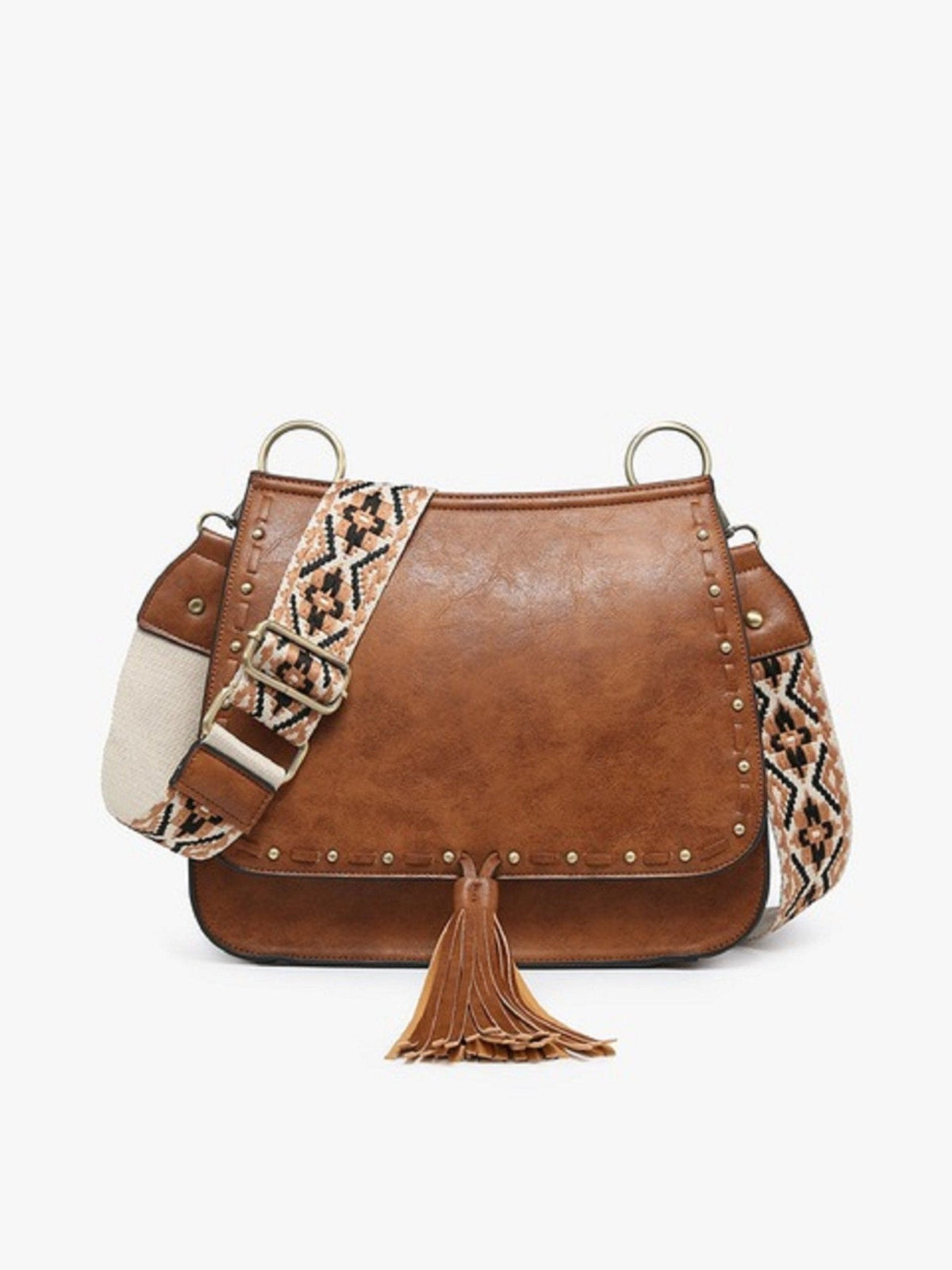 M1970 Structured Flapover Crossbody w/ Guitar Strap - MiMi Wholesale
