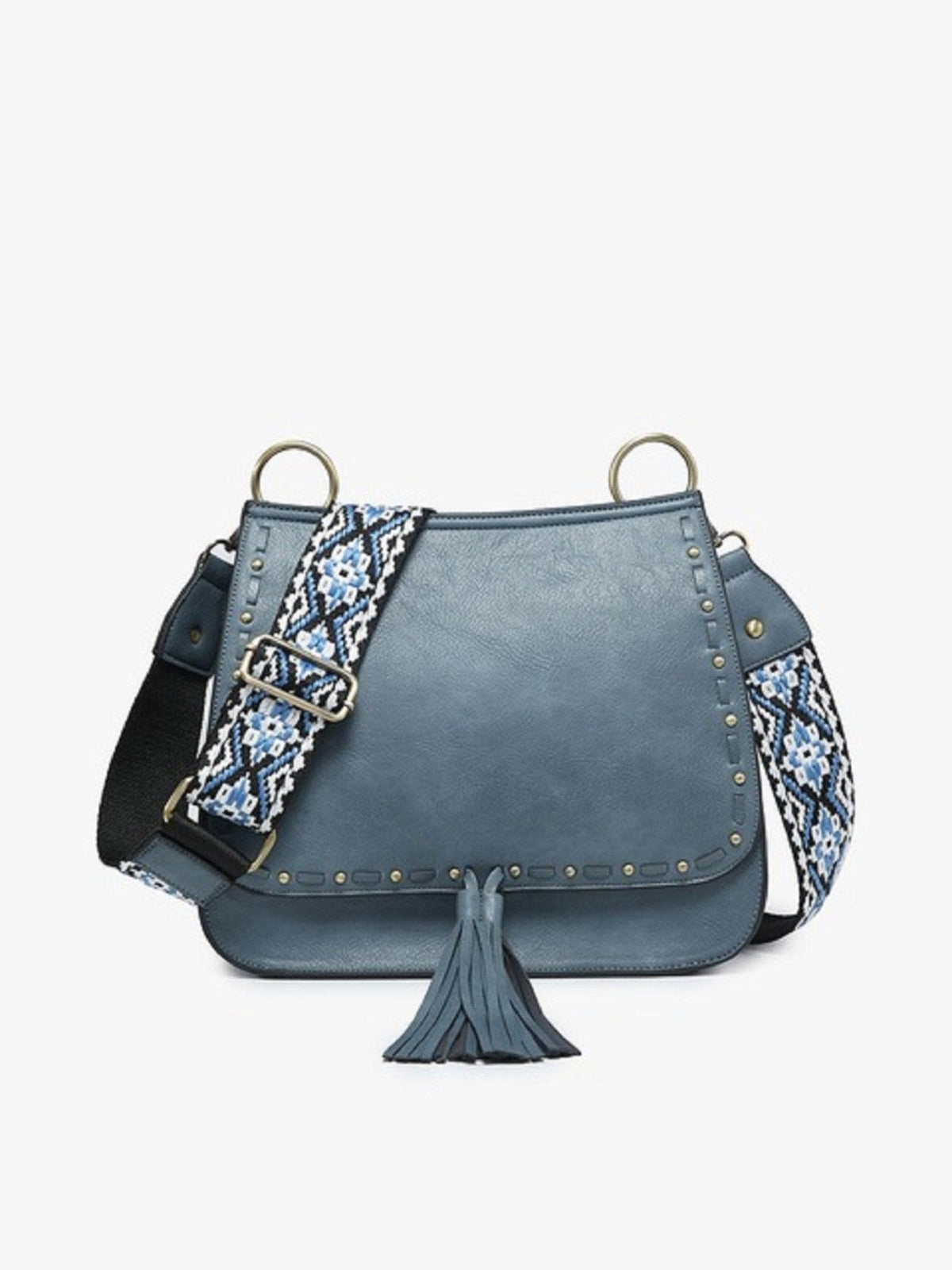 M1970 Structured Flapover Crossbody w/ Guitar Strap - MiMi Wholesale