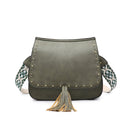 M1970 Structured Flapover Crossbody w/ Guitar Strap - MiMi Wholesale