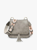 M1970 Structured Flapover Crossbody w/ Guitar Strap - MiMi Wholesale
