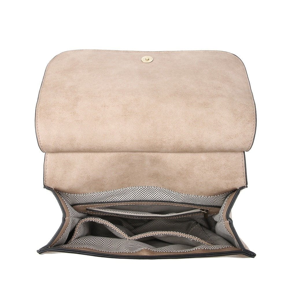 M1970 Structured Flapover Crossbody w/ Guitar Strap - MiMi Wholesale
