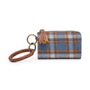 M1973PLD Flannel Wristlet Zipper Bangle/Wallet/Cardholder w/ Tassel - MiMi Wholesale