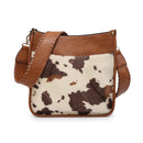 M1977COW Cow Hide Crossbody - MiMi Wholesale