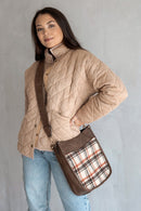 M1977PLD Plaid Crossbody - MiMi Wholesale
