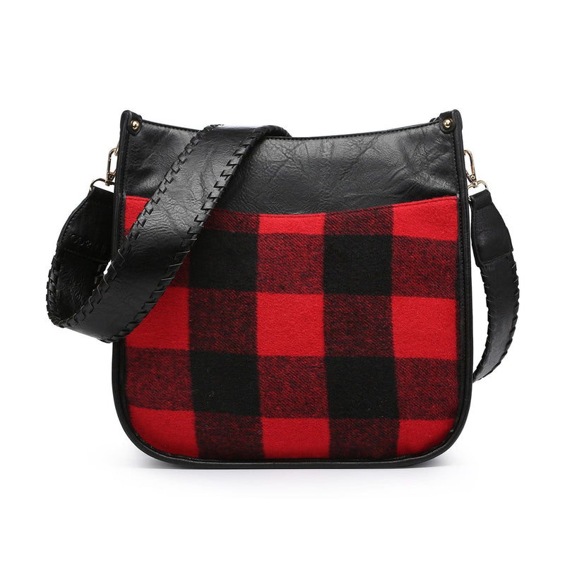 M1977PLD Plaid Crossbody - MiMi Wholesale